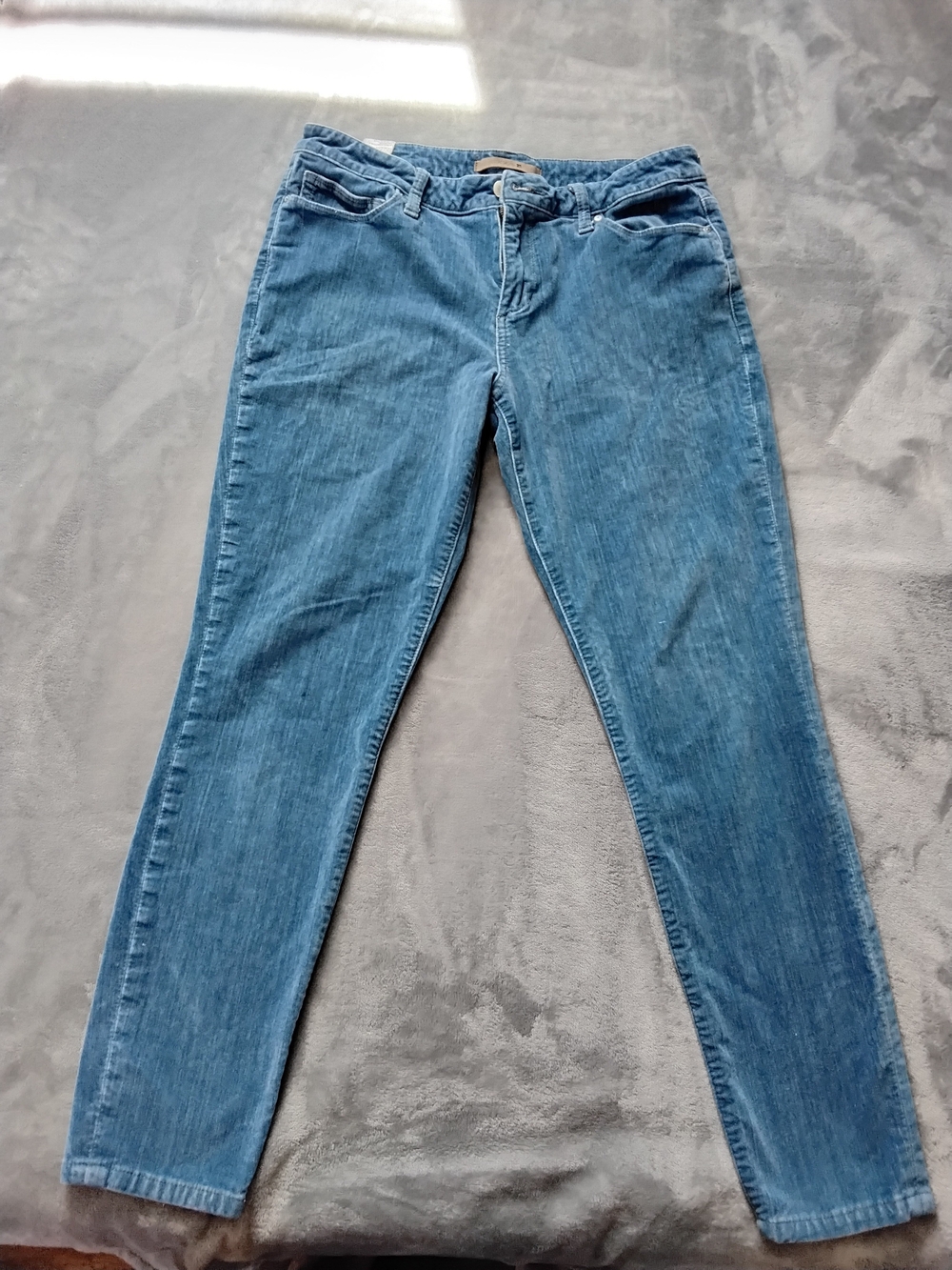 Joe's Jeans Women's Light Blue Velvet Skinny Mid Rise Stretch Jean Soft Sz32